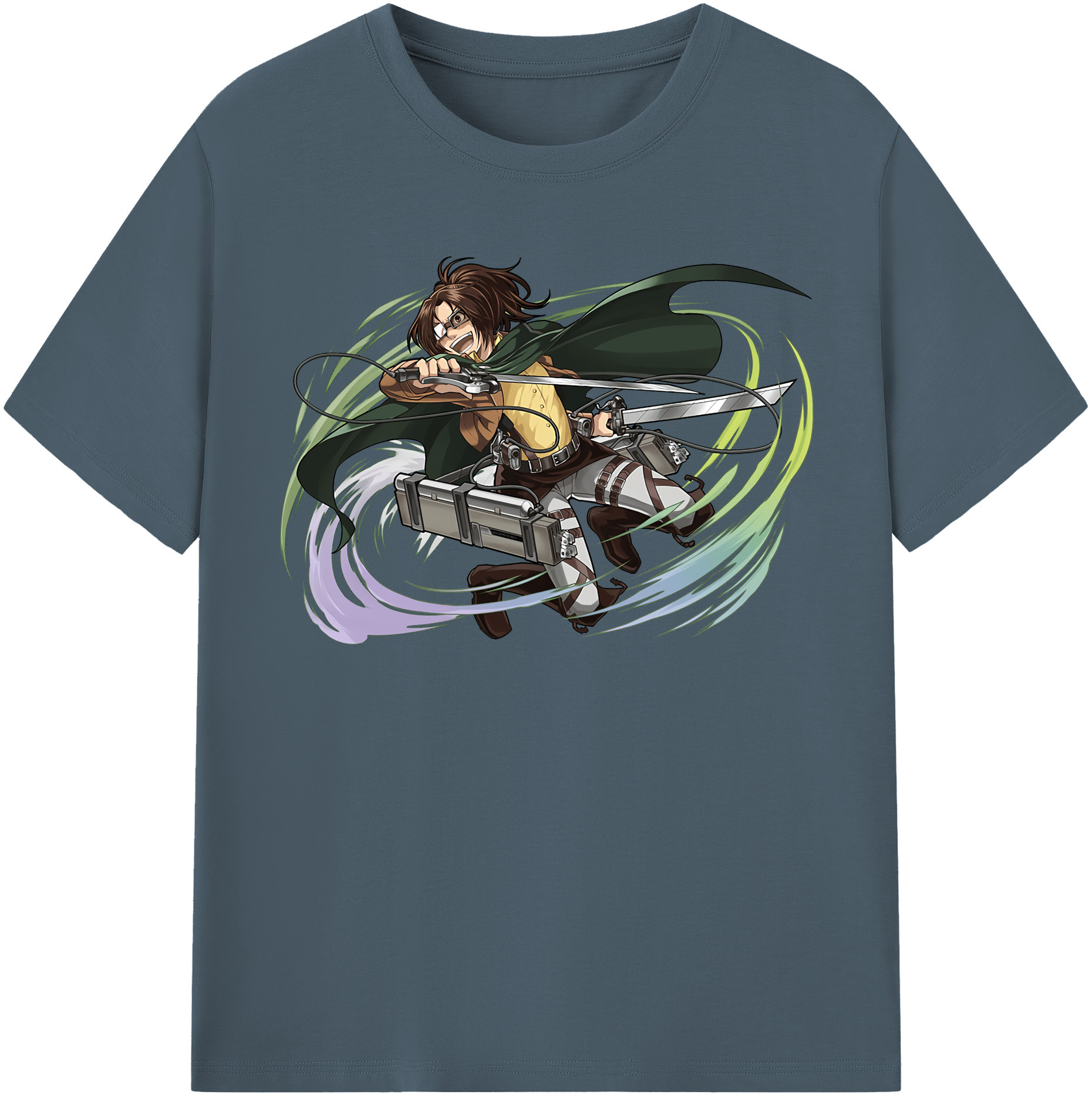 （画像用） 進撃の巨人 ハンジ·ゾエ Attack on Titan Hanji Zoe 綿100％半袖Tシャツ（フロントプリント）
